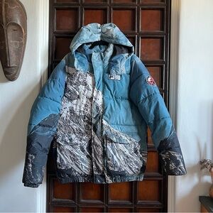 FILA WHITE ROCK blue mountain ski puffer jacket